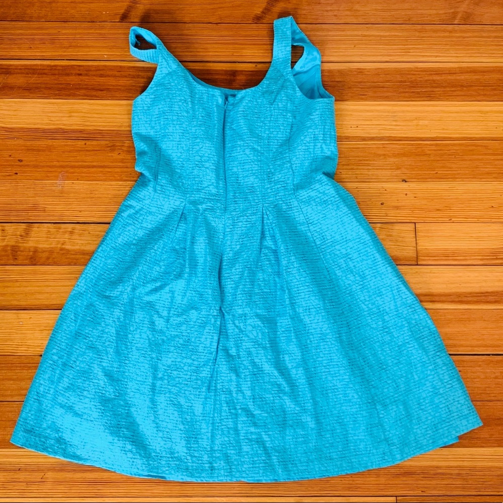 Light blue Nine West a line dress with pockets_5